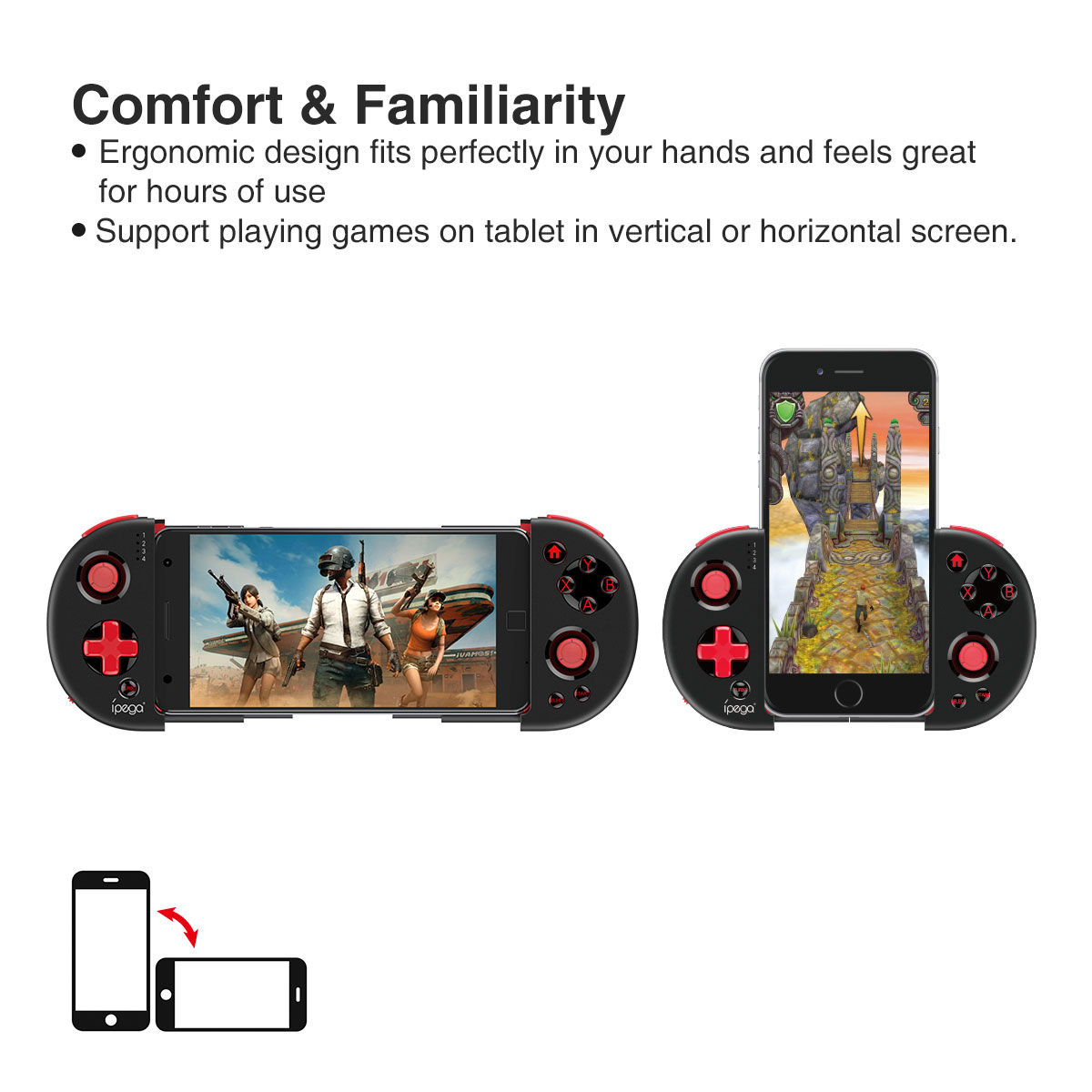 Ipega 9087 Bluetoothストレッチゲームハンドル-ゲームパッド-Bluetoothゲームコントローラのトップ10ブランド